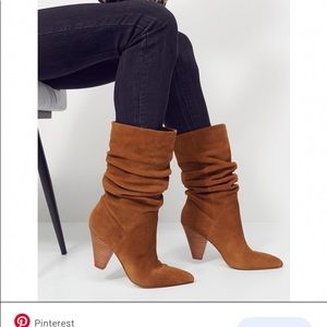 Aldo Brown suede slouchy boots.